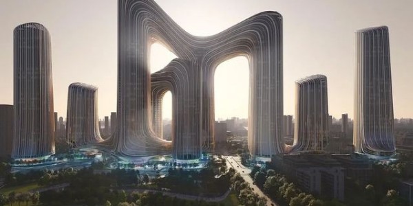 扎哈事務(wù)所垂直都市項目｜武漢華中科學(xué)生態(tài)城，建筑呈現(xiàn)“山水湖城”形態(tài)